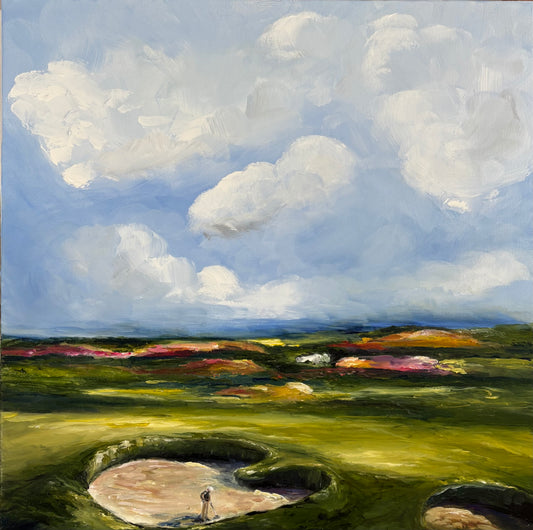Well, Hell (Hell Bunker St. Andrew's) 12x12 (Available at The Pines Gift+Home+Art. Click on link in description to purchase)