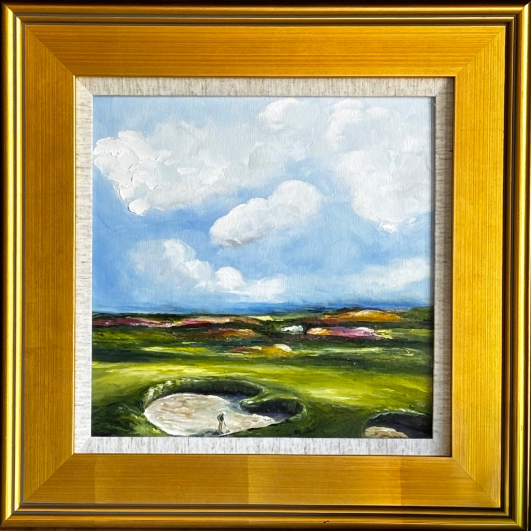 Well, Hell (Hell Bunker St. Andrew's) 12x12 (Available at The Pines Gift+Home+Art. Click on link in description to purchase)