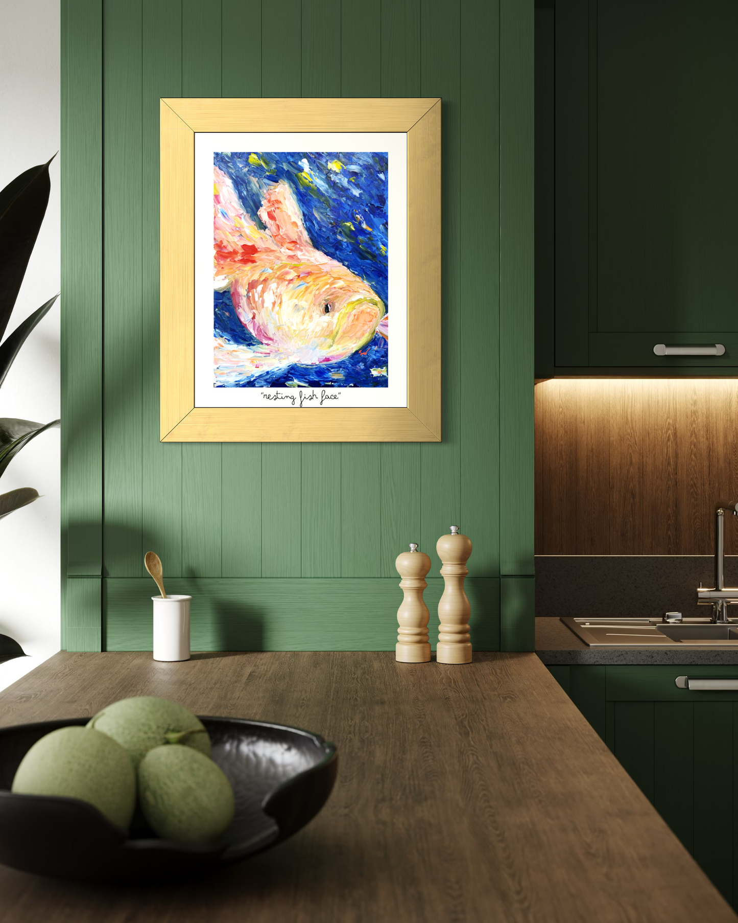 Resting Fish Face Framed Print