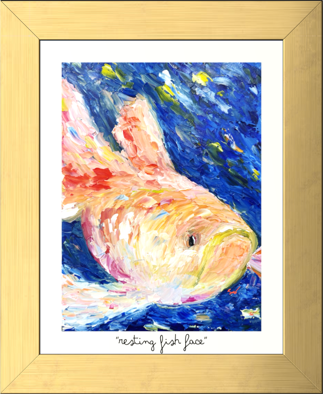 Resting Fish Face Framed Print