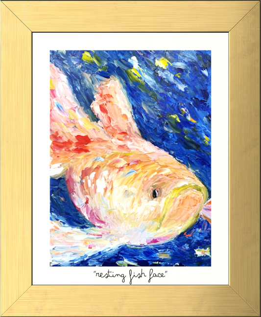 Resting Fish Face Framed Print
