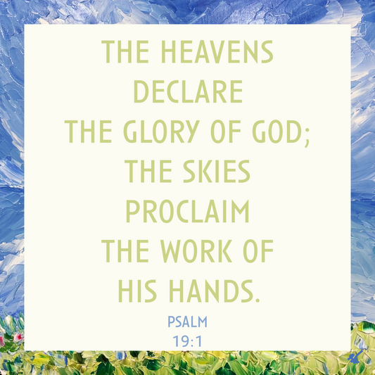 4x4 Acrylic Scripture Block-Psalm 19:1