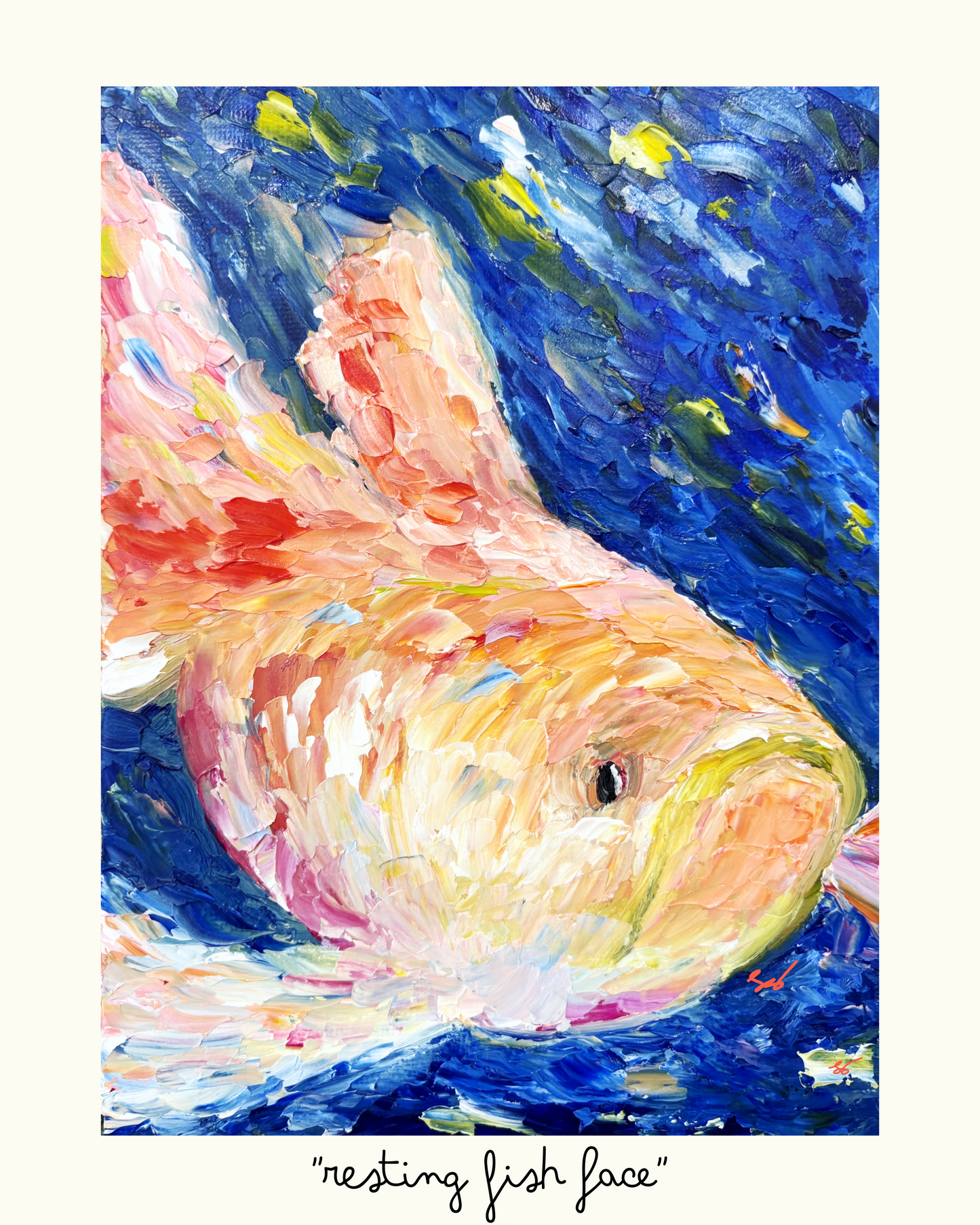 Resting Fish Face Framed Print